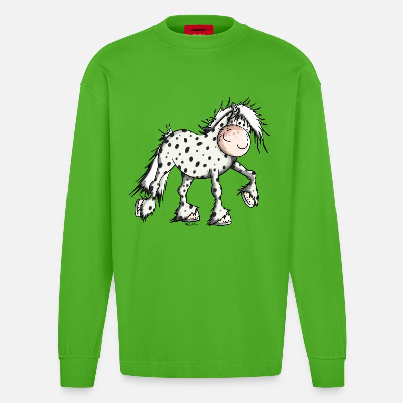 Karuna der Knabstrupper - Heavyweight Oversized Organic Langarmshirt Made in EU - Apple Neon