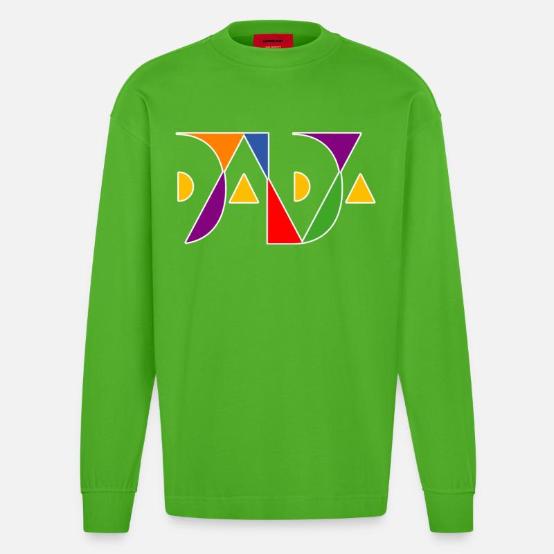 DADA ist bunt! - Heavyweight Oversized Organic Langarmshirt Made in EU - Apple Neon