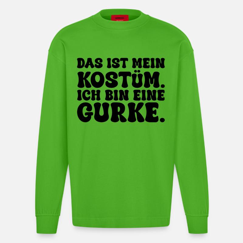 Concombre C’est mon concombre Costume Carnaval Carnaval - Manches longues bio épais oversize fabriqué en UE - Apple Neon