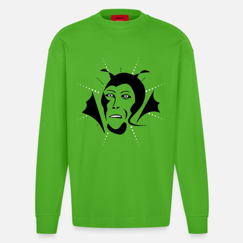 Diable / Teufel - Manches longues bio épais oversize fabriqué en UE - Apple Neon