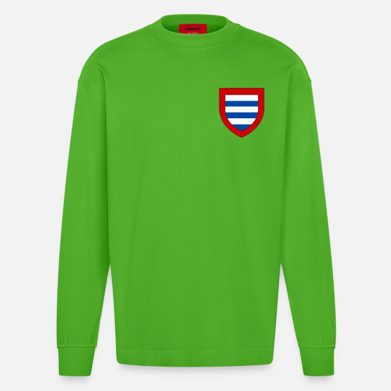 Blason du Goële - Manches longues bio épais oversize fabriqué en UE - Apple Neon