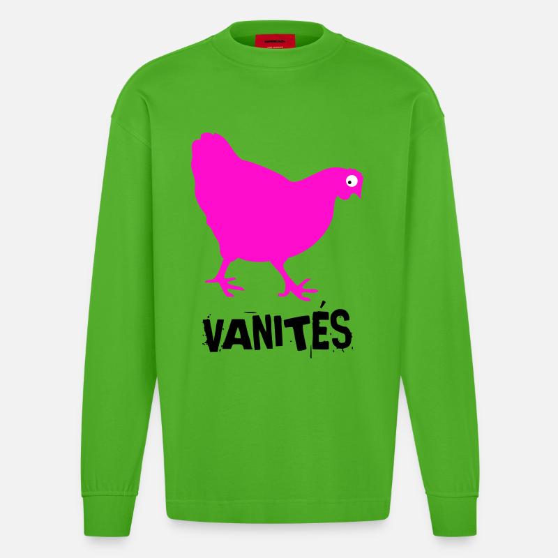 EINBILDUNGEN - Heavyweight Oversized Organic Langarmshirt Made in EU - Apple Neon