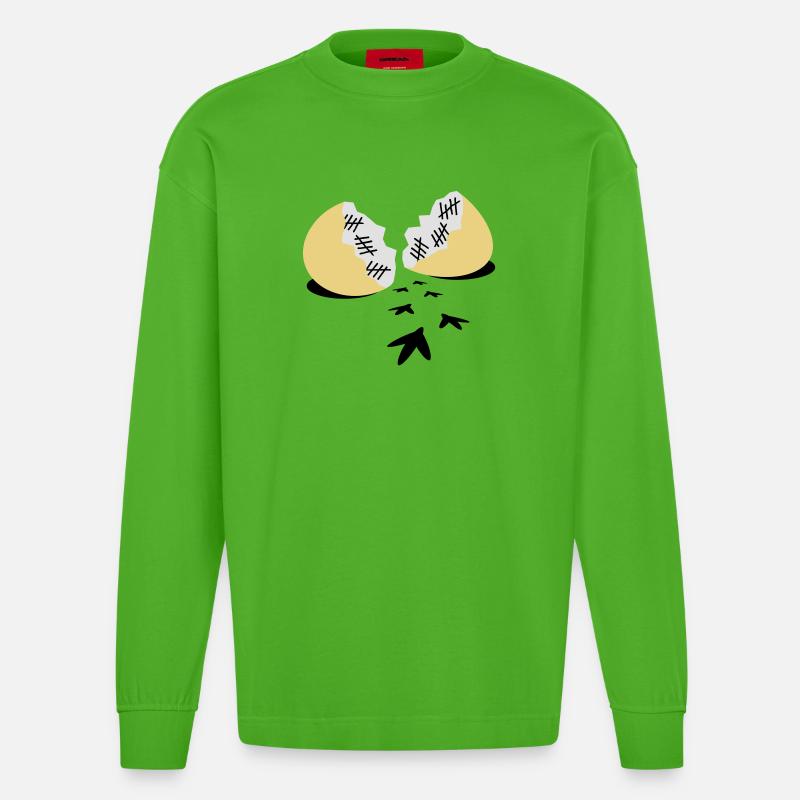 Prison Break - Heavyweight Oversized Organic Langarmshirt Made in EU - Apple Neon
