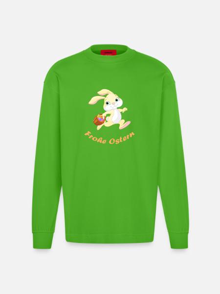 Easter - Heavyweight Oversized Organic Longsleeve Shirt Made in EU - Apple Neon