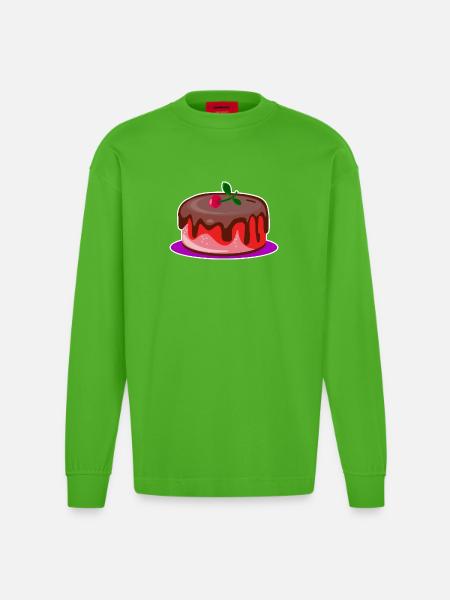 Gâteau gâteau - Manches longues bio épais oversize fabriqué en UE - Apple Neon