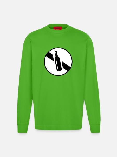 End of ban on drinking - Heavyweight Oversized Organic Longsleeve Shirt Made in EU - Apple Neon
