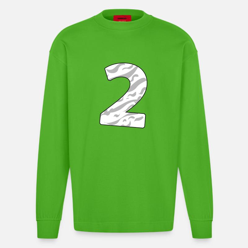 2 - Manches longues bio épais oversize fabriqué en UE - Apple Neon