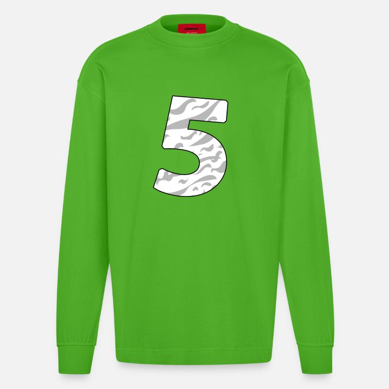 5 - Manches longues bio épais oversize fabriqué en UE - Apple Neon