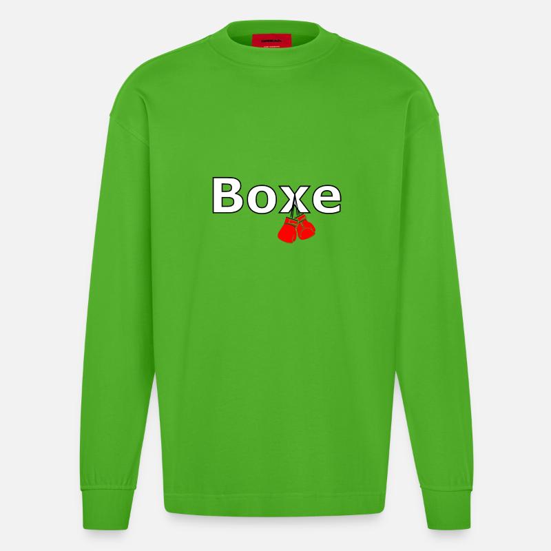Boxen - Heavyweight Oversized Organic Langarmshirt Made in EU - Apple Neon