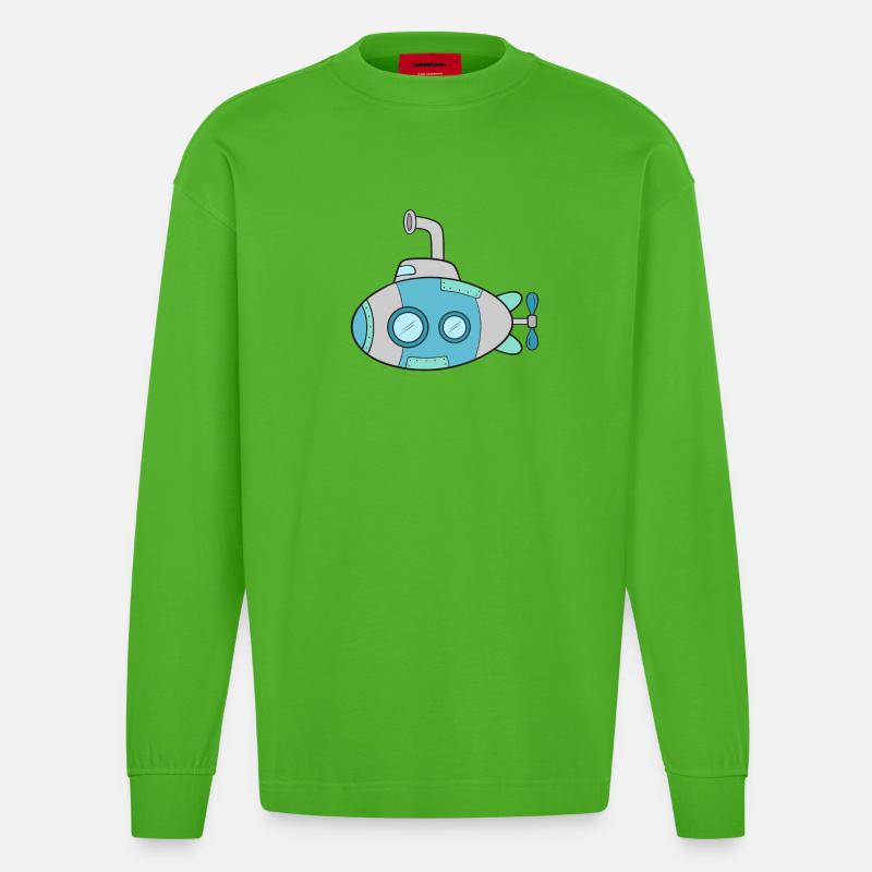 U-Boot - Heavyweight Oversized Organic Langarmshirt Made in EU - Apple Neon