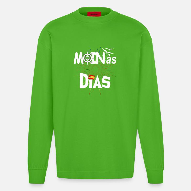 MOINas Dias - Heavyweight Oversized Organic Langarmshirt Made in EU - Apple Neon