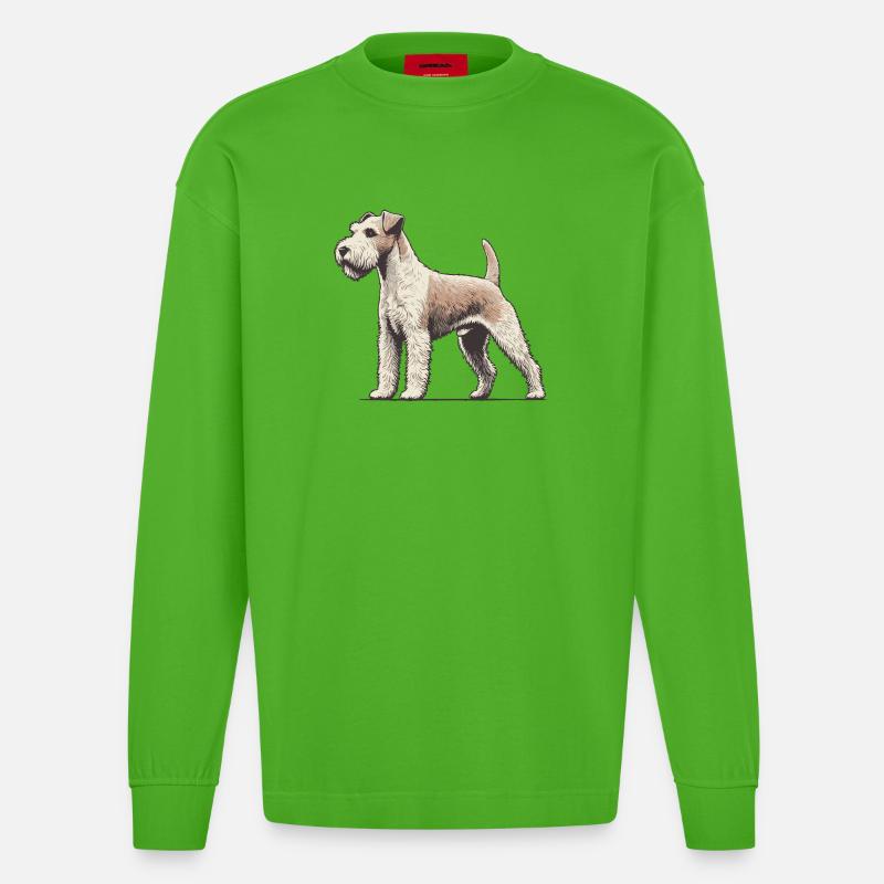 Terrier - Manches longues bio épais oversize fabriqué en UE - Apple Neon