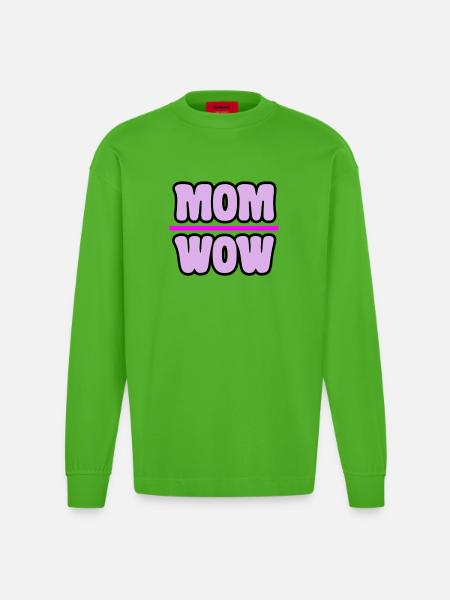mom - Heavyweight Oversized Organic Longsleeve Shirt Made in EU - Apple Neon