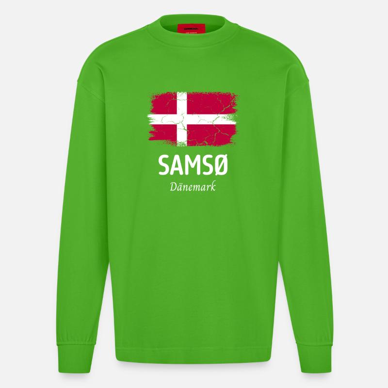Samso - Heavyweight Oversized Organic Longsleeve Shirt Made in EU - Apple Neon