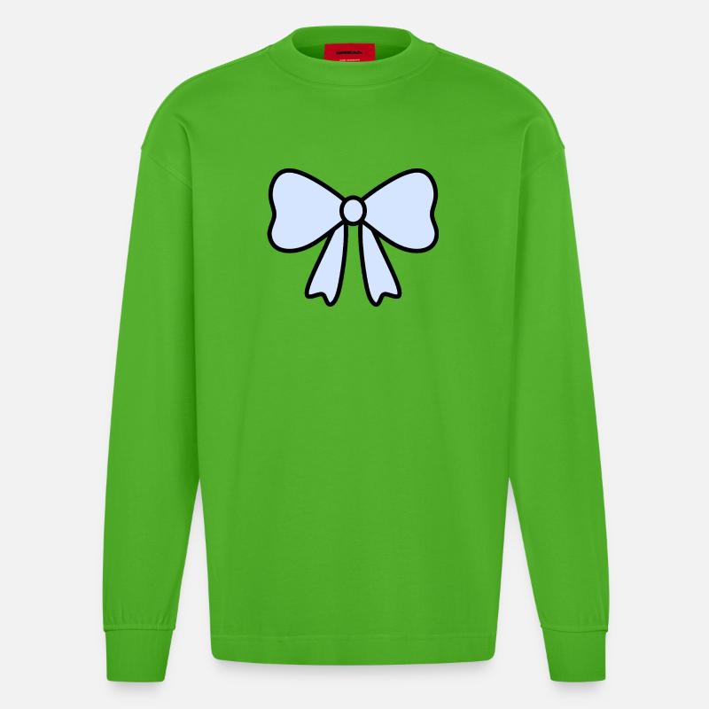 Conception délicate de l’arc bleu clair - Manches longues bio épais oversize fabriqué en UE - Apple Neon