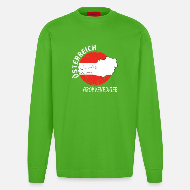 Großvenediger - Heavyweight Oversized Organic Langarmshirt Made in EU - Apple Neon