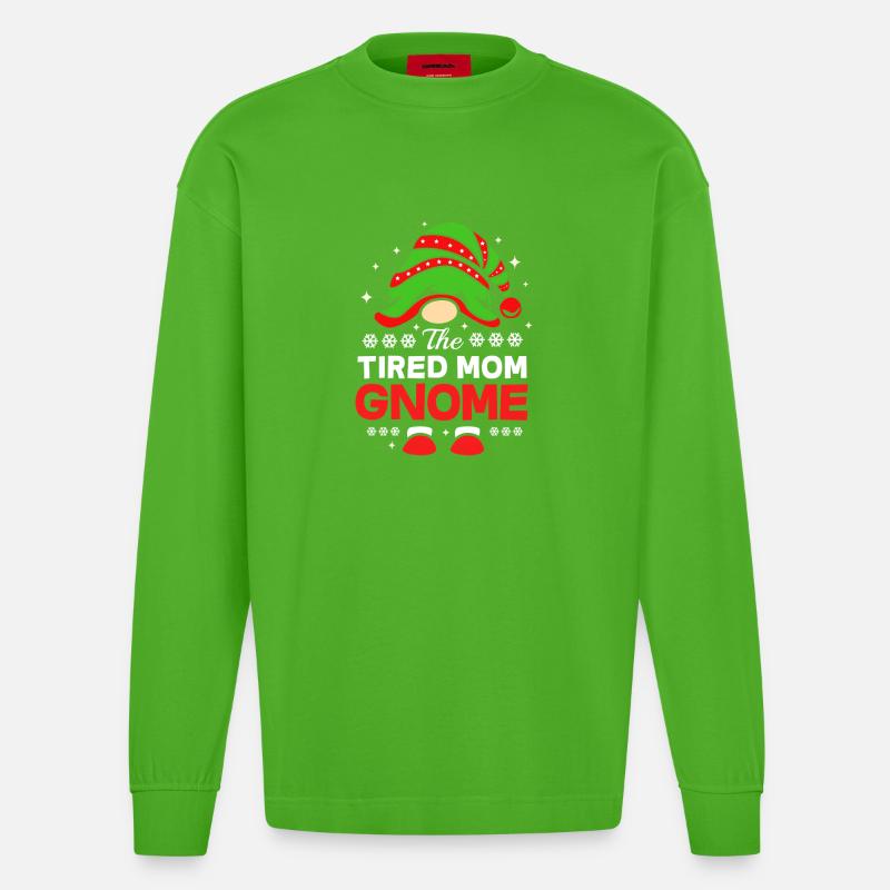 Gnom Mutter Mama - Heavyweight Oversized Organic Langarmshirt Made in EU - Apple Neon