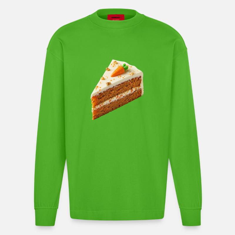 Kuchen - Heavyweight Oversized Organic Langarmshirt Made in EU - Apple Neon