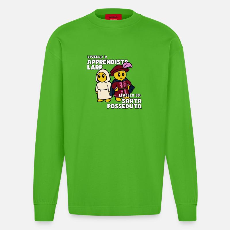 Couturière possédée – LARP Evolution - Manches longues bio épais oversize fabriqué en UE - Apple Neon