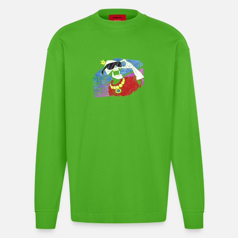 Get Lich V1 - Heavyweight Oversized Organic Langarmshirt Made in EU - Apple Neon