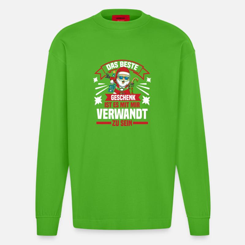 Bogenschütze Bogensport Bogenschießen - Heavyweight Oversized Organic Langarmshirt Made in EU - Apple Neon