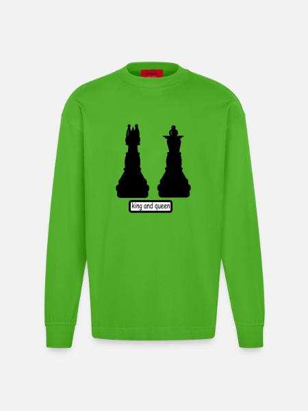 king_and_queen - Heavyweight Oversized Organic Langarmshirt Made in EU - Apple Neon