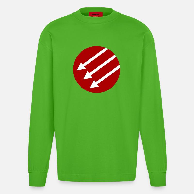 Iron Front / Eiserne Front / Järnfronten - Heavyweight Oversized Organic Langarmshirt Made in EU - Apple Neon