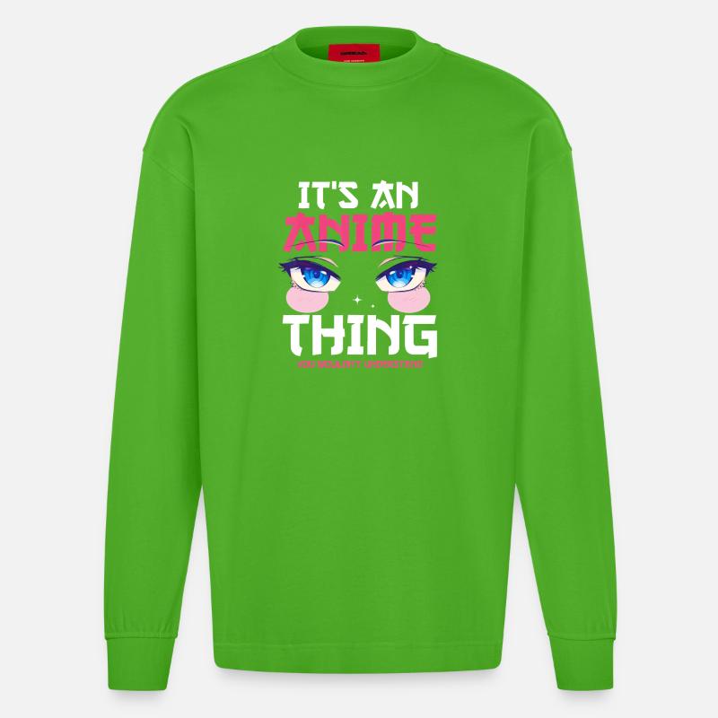 C’est une affaire d’anime - Manches longues bio épais oversize fabriqué en UE - Apple Neon
