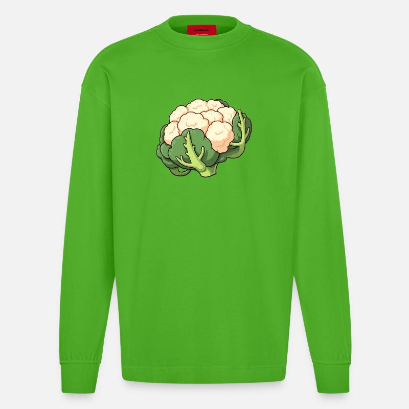 chou-fleur - Manches longues bio épais oversize fabriqué en UE - Apple Neon