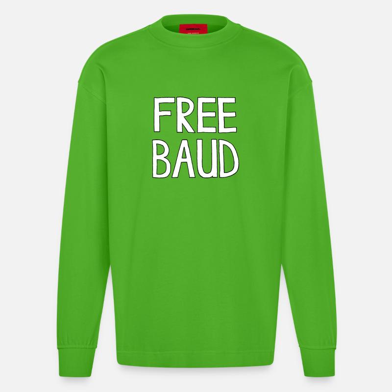 BAUD LIBRE - Manches longues bio épais oversize fabriqué en UE - Apple Neon