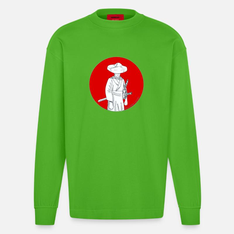 RONIN - Manches longues bio épais oversize fabriqué en UE - Apple Neon