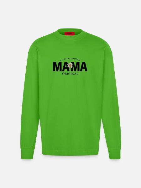 Bayerisches Original - Mama - Heavyweight Oversized Organic Langarmshirt Made in EU - Apple Neon