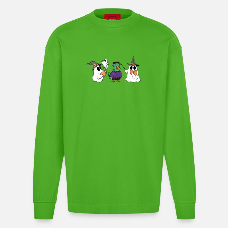 FOOL_MAGIC - Heavyweight Oversized Organic Langarmshirt Made in EU - Apple Neon