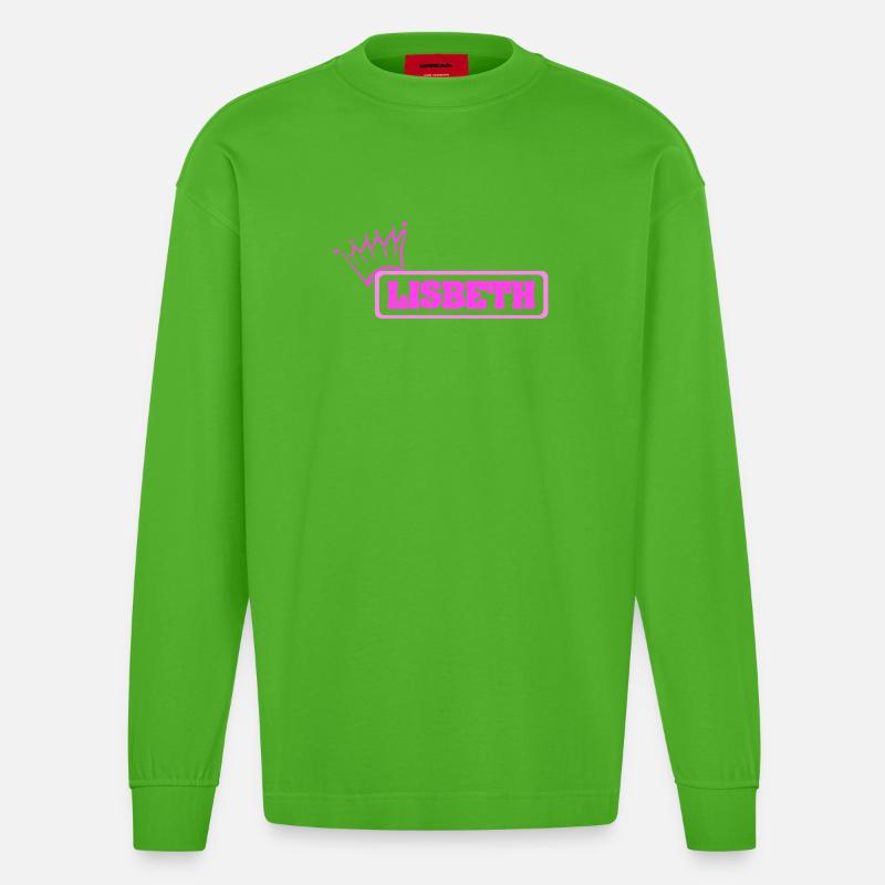 Lisbeth - Heavyweight Oversized Organic Langarmshirt Made in EU - Apple Neon