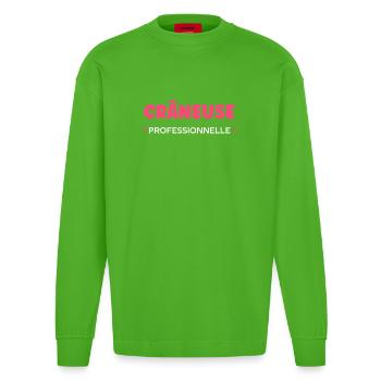 Crane - Heavyweight Oversized Organic Langarmshirt Made in EU - Apple Neon - Vorne