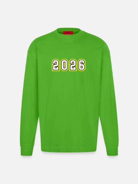 Année 2026 - Manches longues bio épais oversize fabriqué en UE - Apple Neon