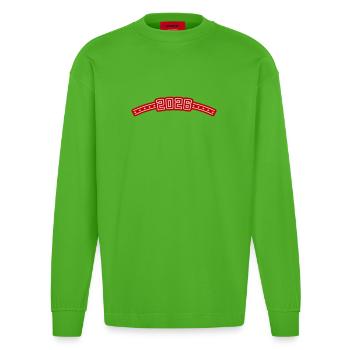 2026 Outline - Heavyweight Oversized Organic Longsleeve Shirt Made in EU - Apple Neon - Front