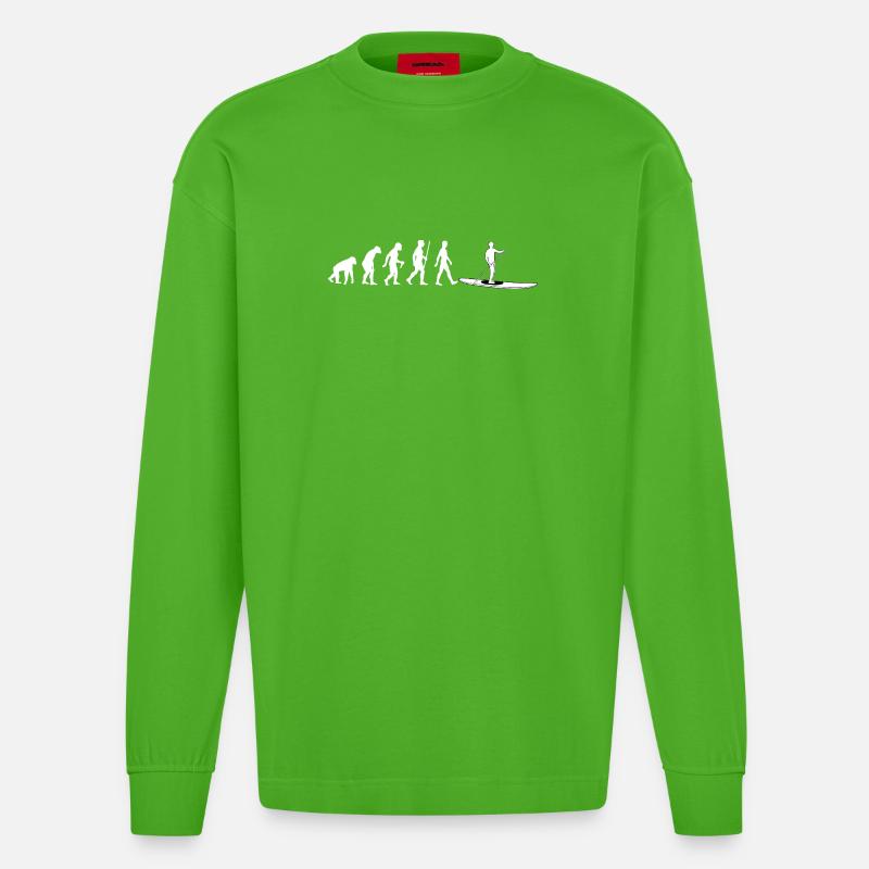 Évolution vers le paddleboard debout - Manches longues bio épais oversize fabriqué en UE - Apple Neon
