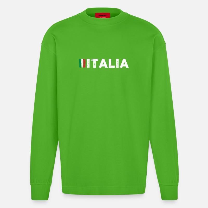 request_image_needed - Heavyweight Oversized Organic Longsleeve Shirt Made in EU - Apple Neon