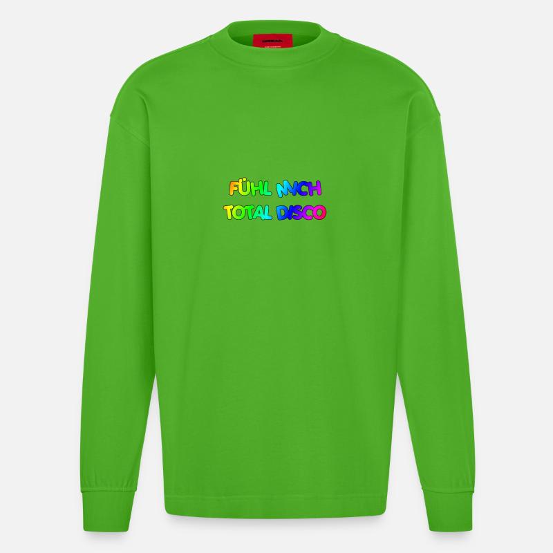 FÜHL MICH DISCO - Heavyweight Oversized Organic Langarmshirt Made in EU - Apple Neon
