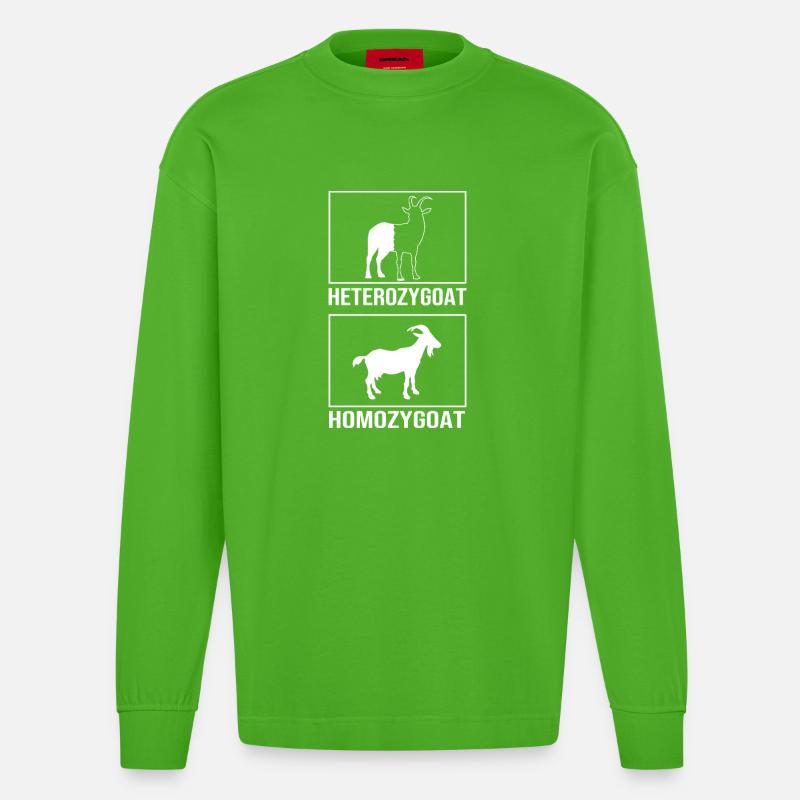 Molekül Strukturformel - Heavyweight Oversized Organic Langarmshirt Made in EU - Apple Neon