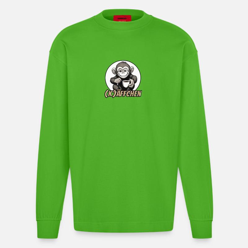 Käffchen - Heavyweight Oversized Organic Langarmshirt Made in EU - Apple Neon