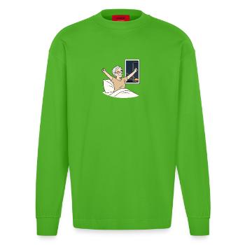 Mamie Karin - Manches longues bio épais oversize fabriqué en UE - Apple Neon - Devant