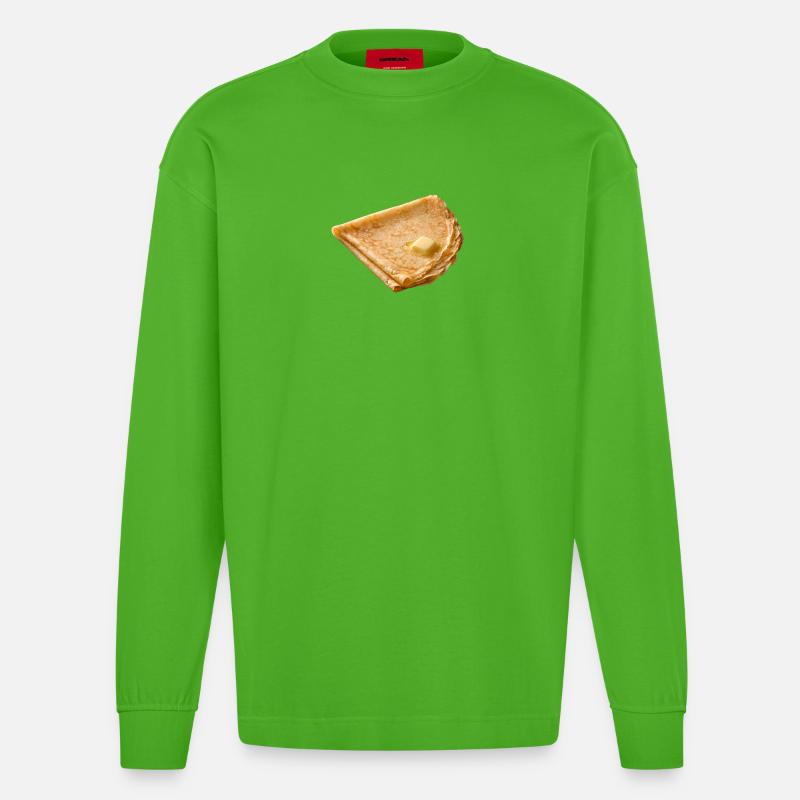 einfach Lecker - Heavyweight Oversized Organic Langarmshirt Made in EU - Apple Neon