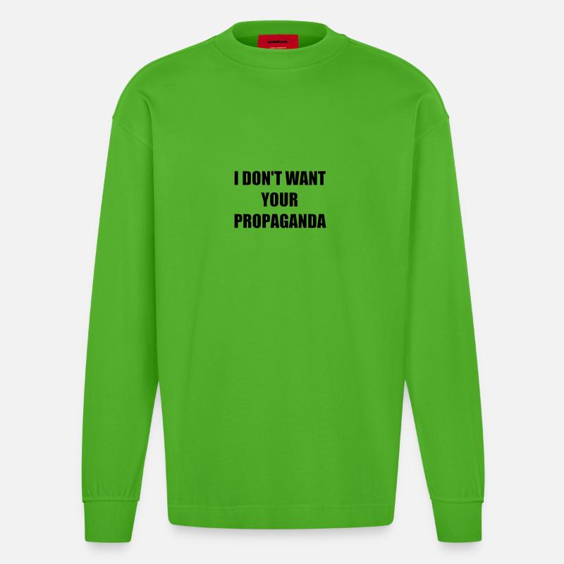 Reject it. - Heavyweight Oversized Organic Langarmshirt Made in EU - Apple Neon