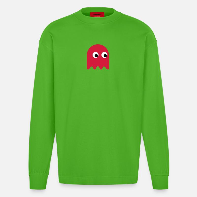 Game Classics Ghost - Heavyweight Oversized Organic Langarmshirt Made in EU - Apple Neon