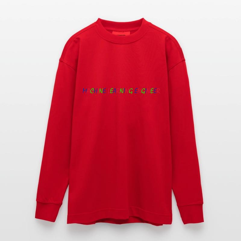 Machine Learning Engineer – Farbliche Typografie Heavyweight Oversized Organic Langarmshirt Made in EU