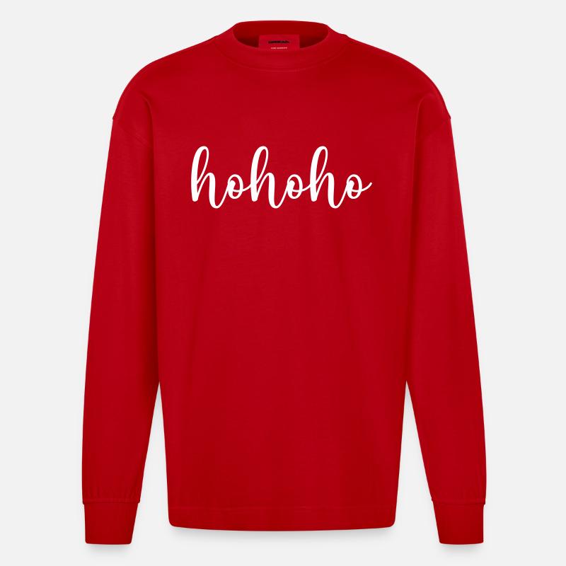 hohoho - Manches longues bio épais oversize fabriqué en UE - rouge