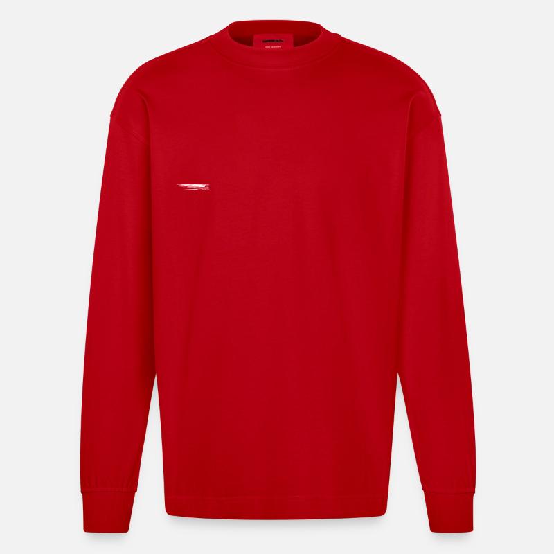Motorrad Evolution em582 - Heavyweight Oversized Organic Langarmshirt Made in EU - Rot
