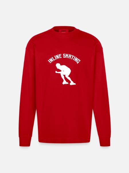 Roller - Manches longues bio épais oversize fabriqué en UE - rouge